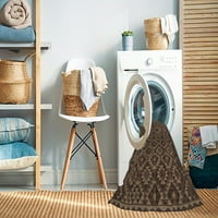 Ahgly Company stroj za pranje unutarnjeg kvadrata Tradicionalne smeđe prostirke, 6 'Trg