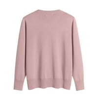 Ženski kardigan džemper s dugim rukavima Elegantni džemper za žene ružičasta Veličina;