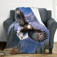 Deka s orlom američke zastave za krevet, kauč, flanelska deka s orlom, mekana Plišana deka s orlom, deke za ljubitelje