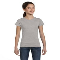 Jednobojne majice za djevojčice s kratkim rukavima, pamuk, tamnoplava, bijela vrijeska