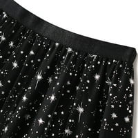 Rasprodaja ljetnih popusta duga suknja sa zvijezdama sa šljokicama jednobojna mrežasta midi suknja visokog struka