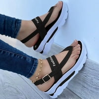 Miluxas ženske sandale Clearmans bavi se ljetnim dame ženama s nogama debele soled cipele casual sandale crne