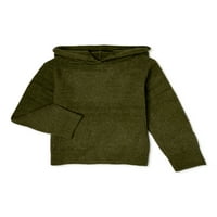 Džemper s kapuljačom za djevojčice s dugim rukavima, veličine 4 I Plus
