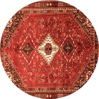 Tradicionalni perzijski tepisi za sobe u narančastom okruglom obliku, promjera 8 inča