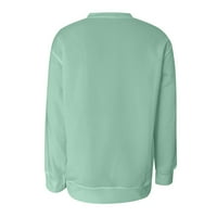 Lisingtool essentials hoodie ženke ležerne trenirke s okruglim vratom dugi rukav top slatka pulover labava verzija