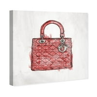 Wynwood Studio Fashion and Glam Wall Art Canvas ispisuje Christian Essentials Red torbe - crvena, bijela