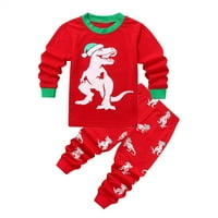Dječačka pidžama za djevojčice dječja božićna pidžama za dječake Djed Mraz pamučna pidžama za malu djecu komplet