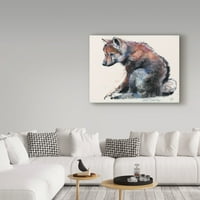 Zaštitni znak likovna umjetnost 'Poljski vuk štene' platno umjetnost Marka Adlingtona