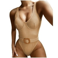 MVeomtd odjeća za plažu bikini modni jastučića kupaći kostim u boji solidne set kupaći kostim kupaći kostimi tankinis
