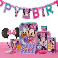 Set za fotografiranje s pozadinom i rekvizitima za zabavu Minnie Mouse, 10kom