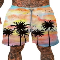 Muške havajske kratke hlače s tropskim printom, opuštene Ležerne teretne kratke hlače na plaži za vježbanje, ljetna