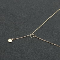 Creepiers modno srce jednostavan šuplji tanki lanac ogrlica za ključne kosti nakit pribor za Valentinovo