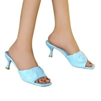 Puawkoer visoke povremene modne ženske čipkaste sandale cipele pete prozračne žene visoke potpetice