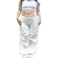 Ženske teretne hlače u A-listi, jednobojne široke hlače s niskim strukom, proljetne i ljetne Ležerne hlače