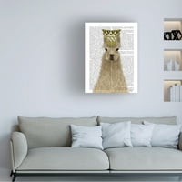 FAB FUNKY 'Llama Queen Book Print' Canvas Art