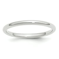 Karatni široki prsten od bijelog zlata 10k savršena težina udobno pristajanje veličina zaručničkog prstena -6