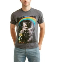 Astronaut mačka muške grafičke majice