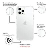Essentials iPhone Pro Ma futrola za telefon, anemone cvijeće bijelo
