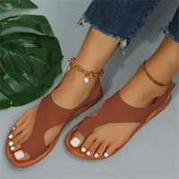 Nove ljetne ravne sandale Plus Size Ženska gornja odjeća sandale za plažu ženske cipele smeđe boje