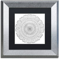 Zaštitni znak likovne umjetnosti Veliki lijepi cvjetovi 4 Canvas Art by Hello Angel, Black Matte, Silver Frame
