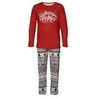 Rasprodaja kompleta pidžame za cijelu obitelj s crvenim automobilom i božićnim drvcem, Vatrootporni, 2 komada,