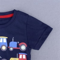 Odjeća za malu djecu, za djevojčice i dječake, 3-inčni ispis automobila, labavi vrhovi, mekana majica kratkih