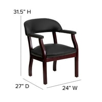 Luksuzni namještaj Crna konferencijska stolica od umjetne kože s naglaskom na noktima
