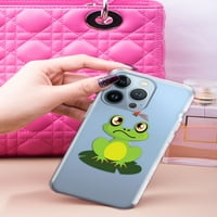 Mekani TPU Clear Case Slim Zaštitni poklopac za Apple iPhone Pro Ma 6.7 , Clear Dragonfly Frog