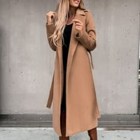 Rasprodaja, Plus veličina, ženski casual topovi za jesen i zimu, kaput, odijelo s dugim rukavima, Ovratnik, jednobojni