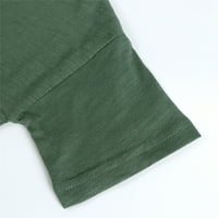 Ljetne mekane jednobojne majice s okruglim vratom i kratkim rukavima za dječake, zeleni mjeseci