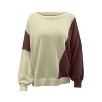 Preveliki džemperi za žene Plus size jesen-zima casual pulover s okruglim vratom bluza s dugim rukavima džemper
