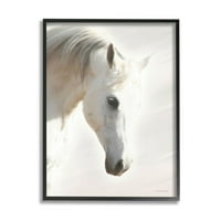 Stupell Industries White Stallion Portret Minimalni dizajn jugozapadnog konja od strane Kari Brooks
