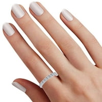 Zaručnički prsten od bijelog prirodnog dijamanta okruglog oblika 0K, veličina prstena od bijelog zlata 18K-5