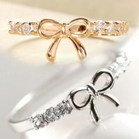 Prsten izbor izvrsni ukras od kamenog kristala jednostavan prsten s lukom od kamenog kristala Ženski nakit za