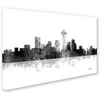 Zaštitni znak likovna umjetnost Seattle Washington Skyline BG-1 Canvas Art by Marlene Watson
