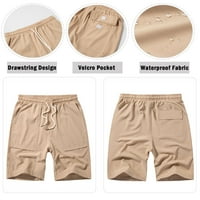 Casual muške kratke hlače Brzosušeće vodootporne kratke hlače s elastičnim strukom od 9 inča, Veličina 30 - kaki