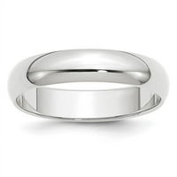 Polukružni prsten od bijelog zlata od 10 karata, veličine 9,5