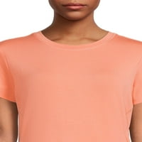 Ženska majica za vježbanje s okruglim vratom i kratkim rukavima