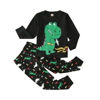 Oprema / dječja pidžama za dječake i djevojčice, Majice s dugim rukavima s printom dinosaura, hlače, Komplet odjeće