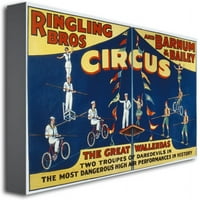 Zaštitni znak Art Ringling Brothers i Barm & Bailey Circus Canvas Wall Art