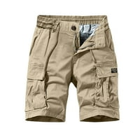 lanene kratke hlače, muške obične i plus veličine, modne ulične teretne kratke hlače, ljetne kratke hlače s elastičnim