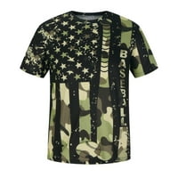 4. srpnja nova ljetna muška majica Domoljubna majica s okruglim vratom s grafičkim printom američke zastave Vintage