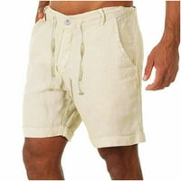 Džepovi u struku Ležerne pamučne hlače hlače s kratkim gumbima Muška moda Muške hlače Na vezanje