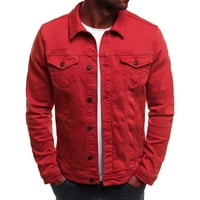 Traper jakna jesenska odjeća vrhovi u boji Traper jesenski kaput Muška Bluza na kopčanje zimska Vintage jednobojna
