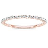 Ženski zaručnički prsten od 14 karatnog dijamanta od 10 karatnog ružičastog zlata za godišnjicu braka
