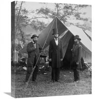 Globalna galerija u. Predsjednik Lincoln na bojnom polju Antietam, Maryland, 2. listopada, Umjetnički tisak -